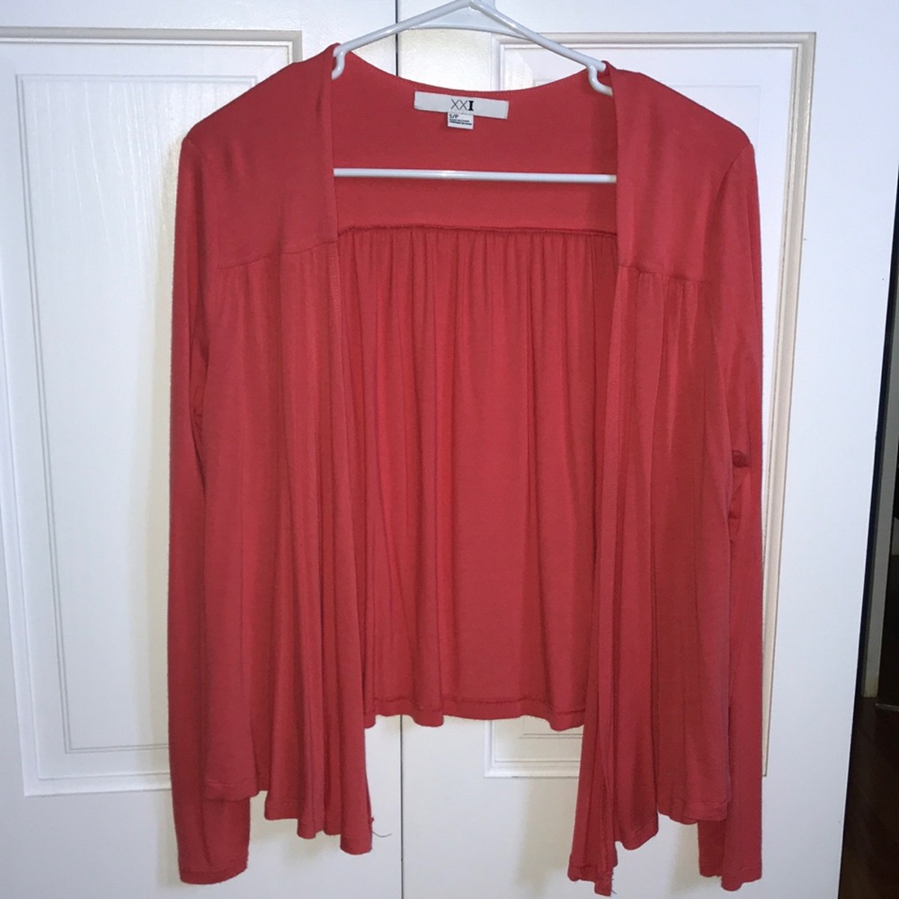 Forever 21 Orange Cardigan